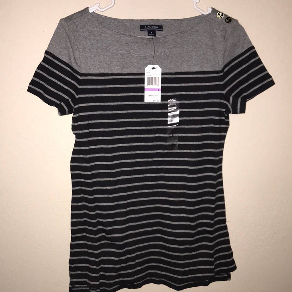 Navy and grey women’s Nautica Top